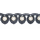 30mm Eyelet Studded Lace